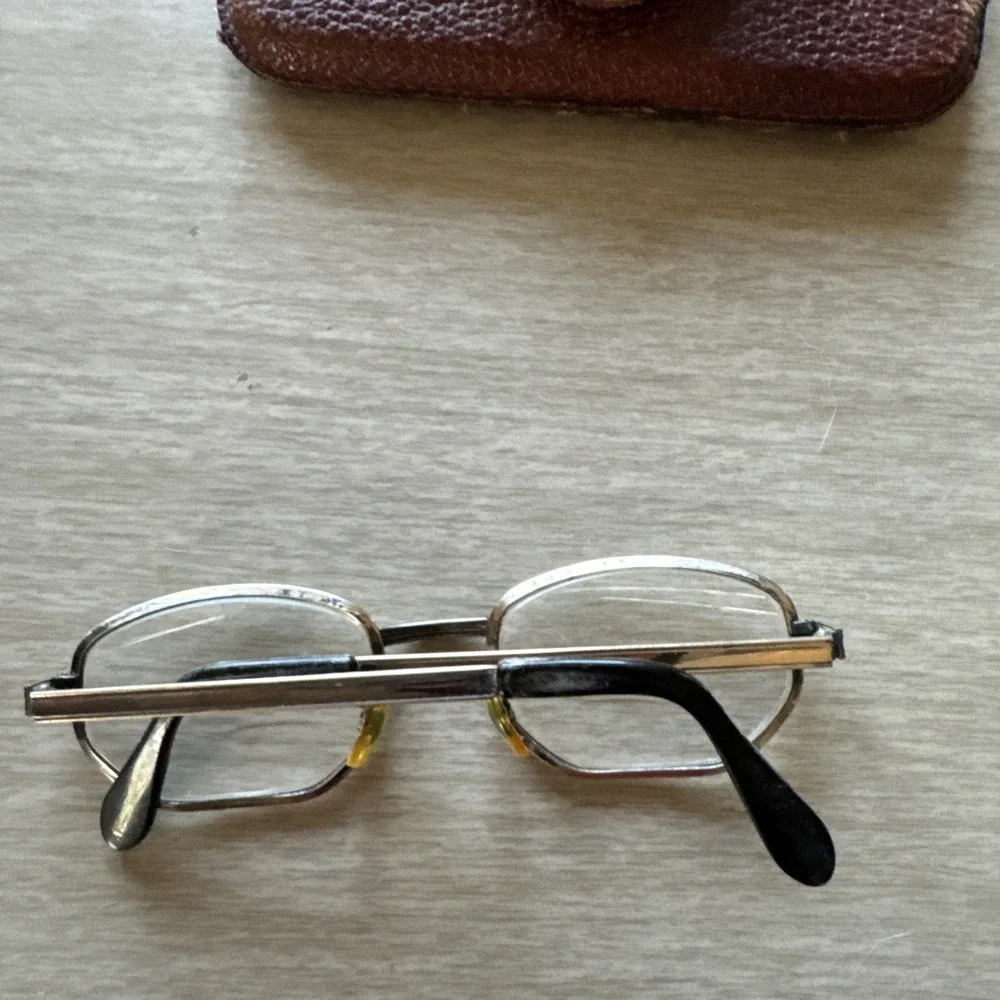 Vtg USA 1/20 10K Gold Filled Bifocal Eyeglasses Wire Frame Octagon Glasses MCM